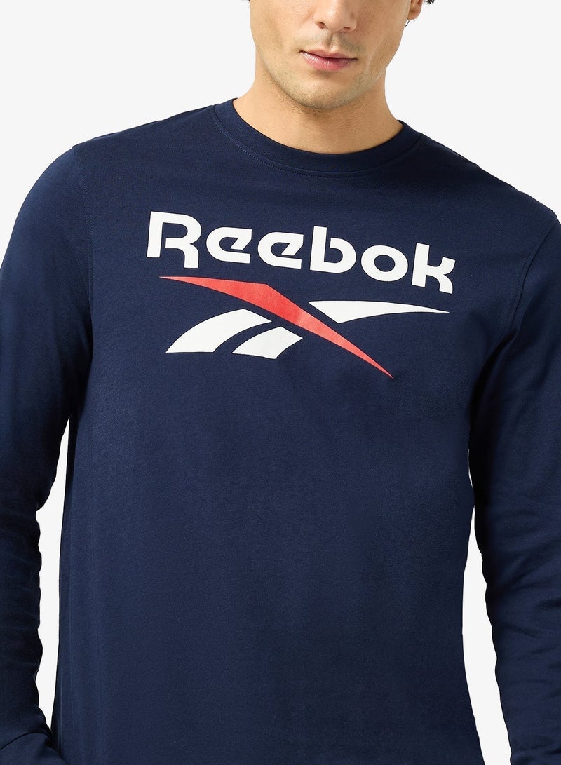 Reebok REMI BIG LOGO CREW NECK LS TEE - Image 3