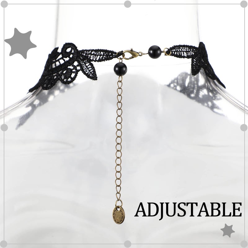 Bonuci 4 Pcs Non Piercing Bra Body Chain with Necklaces Body Chain Non Piercing Adjustable Bra Jewelry(Lace Style) - Image 3