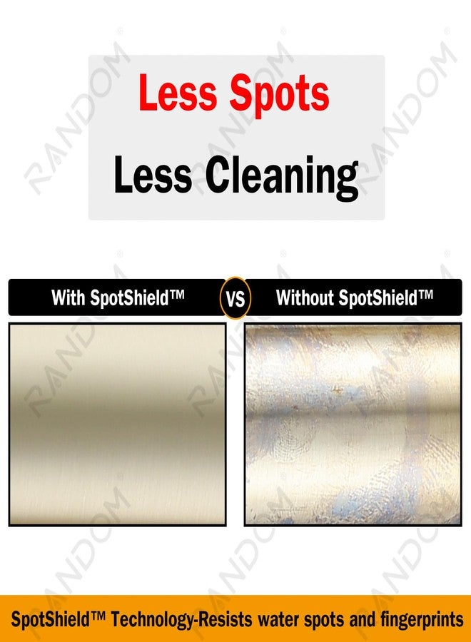 راندم أنبوب رفع رأس الدش العشوائي على شكل حرف S، ذراع دش برقبة إوزة، ذراع تمديد رأس الدش 13 بوصة مع شفة، وصلة قياسية 1/2 بوصة، ذهبي مصقول. RD-91098-13BG - Image 2