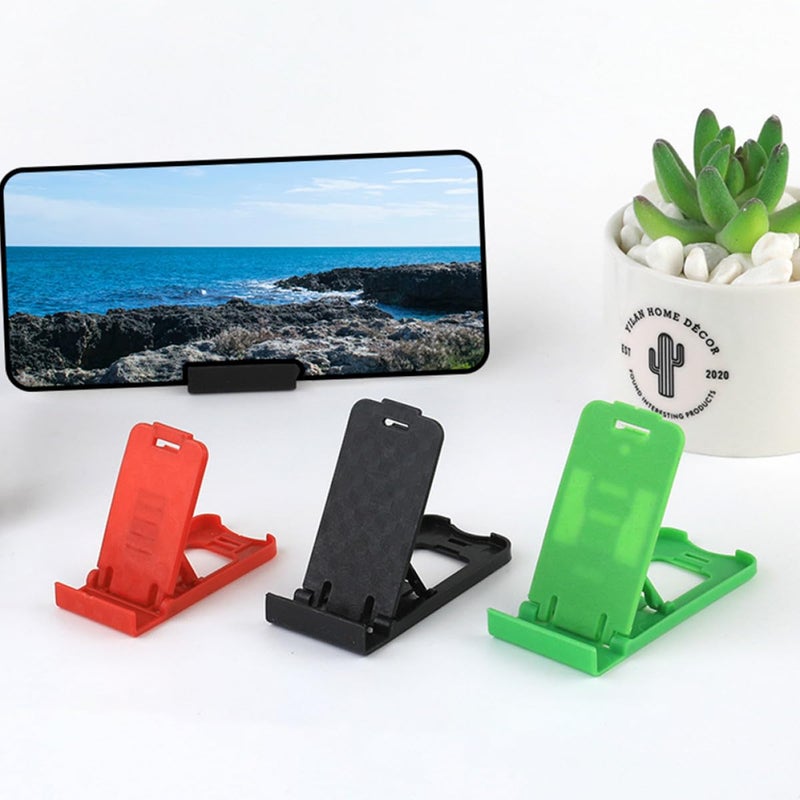 Foldable Cell Phone Holder Desktop Stand Adjustable Portable Mobile Folding Rack 50pcs Random Color - Image 4