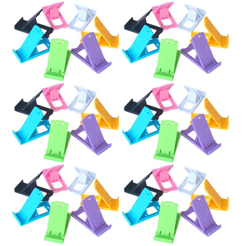 Foldable Cell Phone Holder Desktop Stand Adjustable Portable Mobile Folding Rack 50pcs Random Color - Image 2
