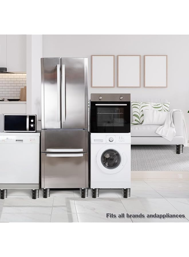 إيروريكس وسادات مضادة للاهتزاز لغسالة الملابس، عبوة من 4 قطع، قابلة للتكديس، عازلة للضوضاء والصدمات، وسادة عازلة للضوضاء والصدمات غير قابلة للانزلاق، تحمي القواعد وتناسب معظم الموديلات - Image 5