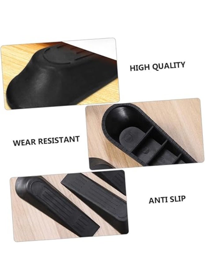 MySouqEg | سدادات أبواب (عدد 2) - مصدات أبواب للمنزل والحمام بتصميم غير قابل للانزلاق ومادة مقاومة للاهتراء لمنع ارتطام الأبواب وإصابات الأصابع (أسود). - Image 3