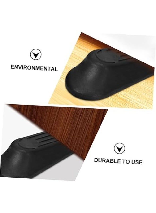MySouqEg | سدادات أبواب (عدد 2) - مصدات أبواب للمنزل والحمام بتصميم غير قابل للانزلاق ومادة مقاومة للاهتراء لمنع ارتطام الأبواب وإصابات الأصابع (أسود). - Image 4