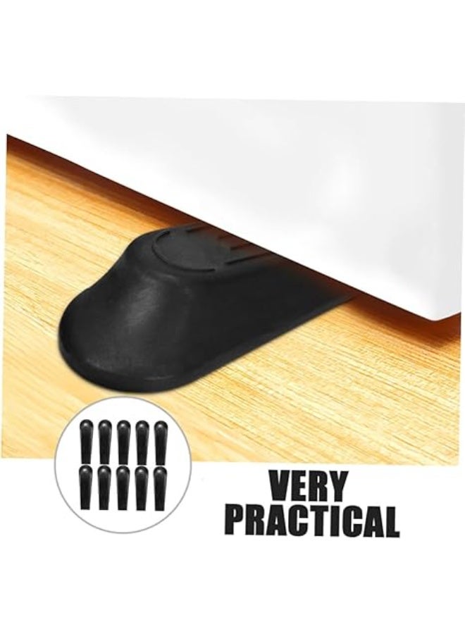MySouqEg | سدادات أبواب (عدد 2) - مصدات أبواب للمنزل والحمام بتصميم غير قابل للانزلاق ومادة مقاومة للاهتراء لمنع ارتطام الأبواب وإصابات الأصابع (أسود). - Image 2