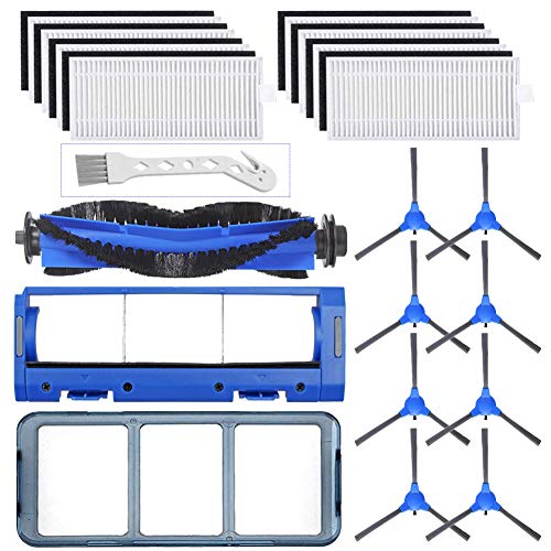 LesinaVac Replacement Parts Kit for Eufy RoboVac 11S, RoboVac 30, RoboVac 30C, RoboVac 15C, RoboVac 12, RoboVac 35C, Robotic Accessories,8 Filters,8 Side Brushes,1 Main Brush,1 Pre Filter,1 Rolling Brush Guard - Image 1