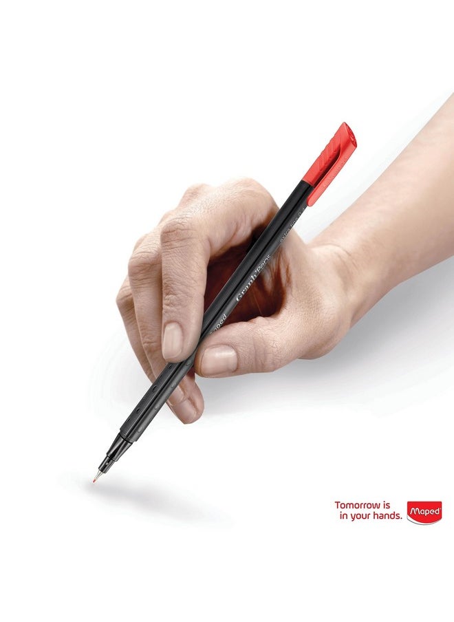 Maped - MAPED GraphPeps Fineliner Pens-20 Vibrant colours| Durable Metal Tip| Japanese Technology Tip 0.4mm| Triangular Shape & Comfortable Grip| Ideal for Mandala Art, Sketching, Doodling, Decorating Journal - Image 1