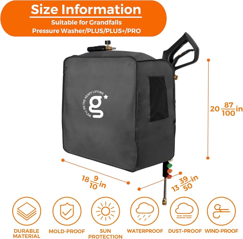 Giraffe Tools Pressure Washer Cover for Grandfalls Plus/Plus+ & Pro | UV Resistant, Waterproof, Anti-Fading - Image 2