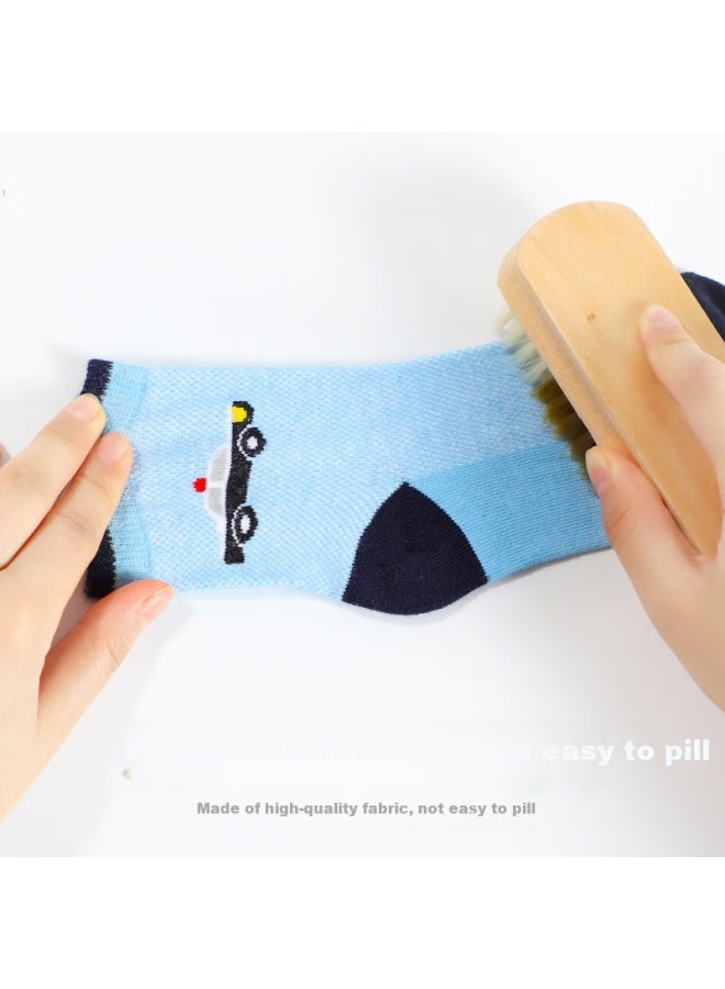 LANG SHA Langsha Children's Socks, Boys' Spring And Summer Thin Mesh Breathable Mid-calf Cotton Socks, Soft Student Short Socks - Image 4