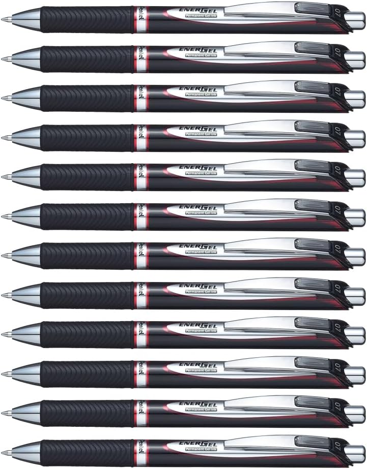 بنتل قلم جل دائم Pentel EnerGel PRO - علبة من 12 قلمًا - Image 1