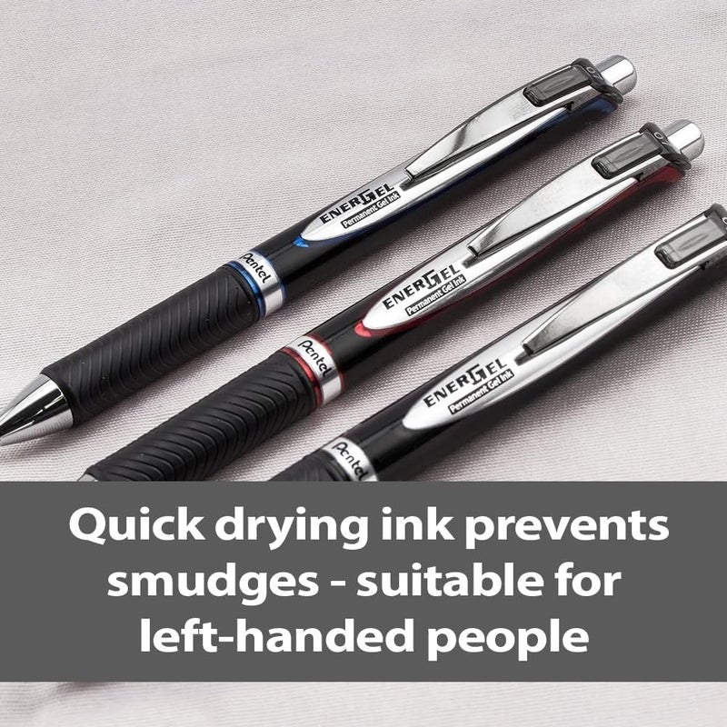 بنتل قلم جل دائم Pentel EnerGel PRO - علبة من 12 قلمًا - Image 4