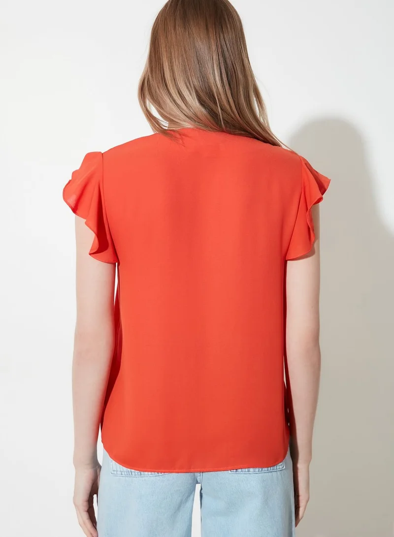 trendyol Stone Button Detailed Top