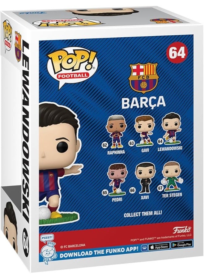 Funko Pop! Football: Barcelona - Robert Lewandowski - Barcelona FC - Collectable Vinyl Figure - Image 3