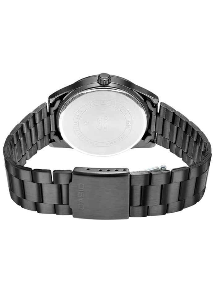 Casio MTP-VD03B-7A Men's  Black  Stanless Steel White Dial Hand Analog Watch - Image 3