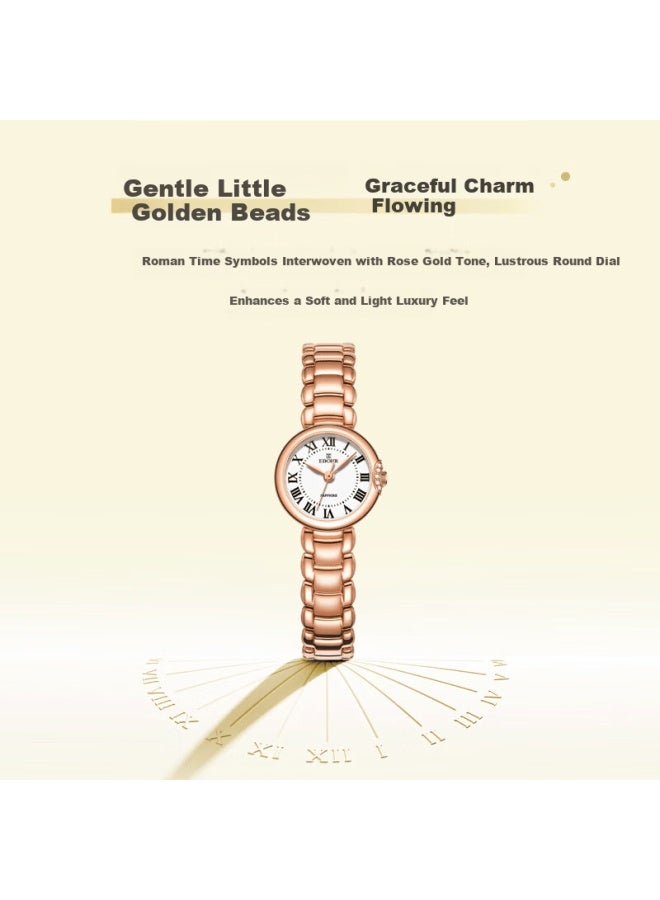 Ebohr Women's Watch Kana Series Small Round Rose Gold Mini Quartz Watch 51803426 Gift For Girlfriend - Image 2