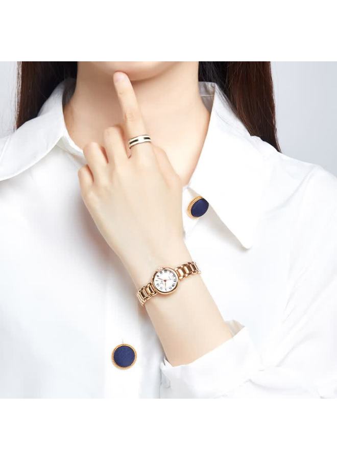 Ebohr Women's Watch Kana Series Small Round Rose Gold Mini Quartz Watch 51803426 Gift For Girlfriend - Image 1