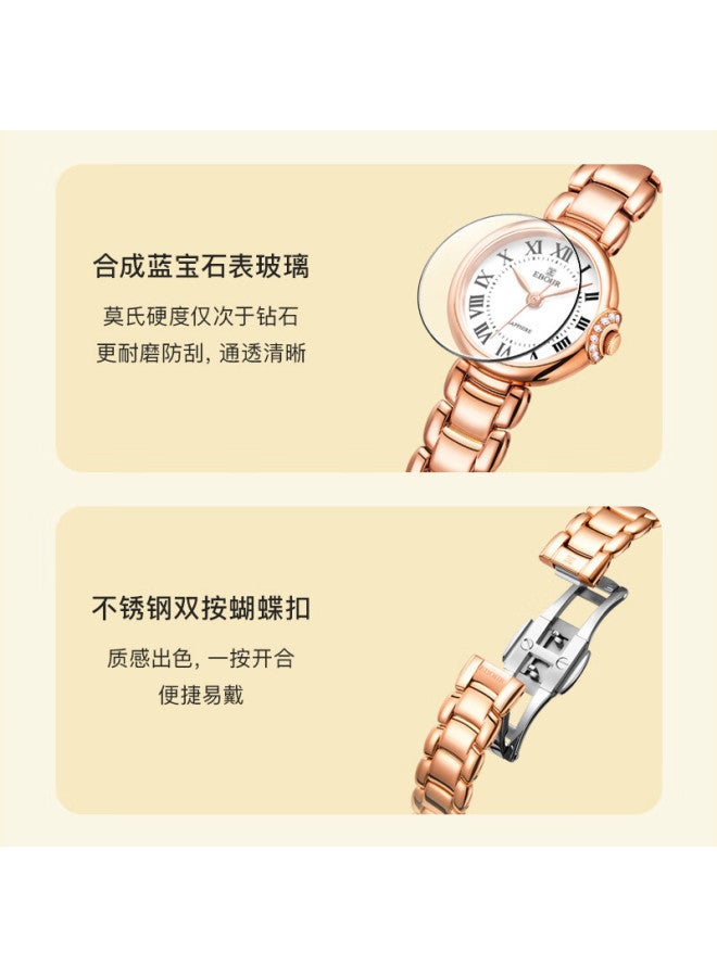 Ebohr Women's Watch Kana Series Small Round Rose Gold Mini Quartz Watch 51803426 Gift For Girlfriend - Image 5
