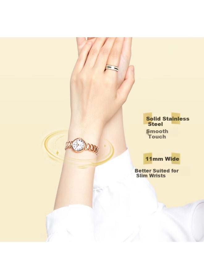 Ebohr Women's Watch Kana Series Small Round Rose Gold Mini Quartz Watch 51803426 Gift For Girlfriend - Image 4