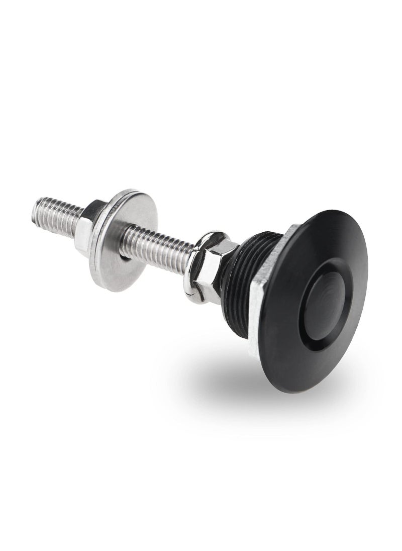 Excefore - Quick Latch Hood Pins, Quick Release Lock Latch Bumper, Bumper Quick Release Latch Fastener Push Button Bonnet 1.25 inch Universal Aluminum Vehicle Quick Latch Hood Pins Locking - Image 1