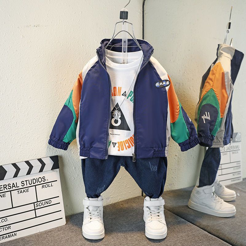 Boys' Color-Matching Coat Children'S Autumn Online Popular Handsome Fashionable Brand Jacket With Cool Clothes - Image 4