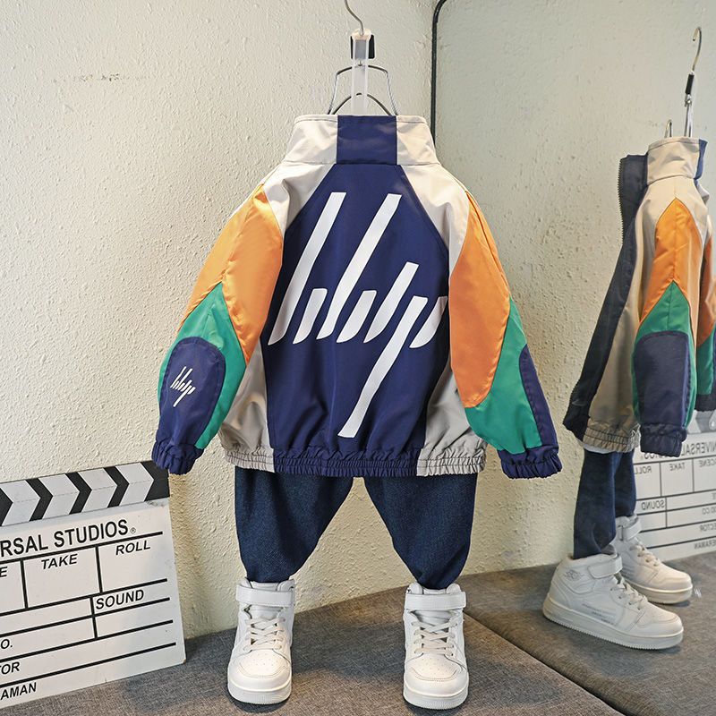 Boys' Color-Matching Coat Children'S Autumn Online Popular Handsome Fashionable Brand Jacket With Cool Clothes - Image 5