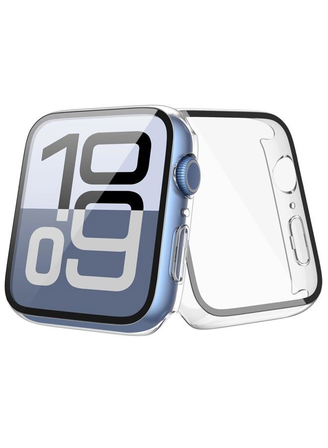 JULK [2 Pack] Case with Tempered Glass Screen Protector for Apple Watch 10 (2024) 42mm, Slim Guard Bumper with HD Glass, Full Coverage Hard PC Protective Cover for iWatch Series 10 42mm, Transparent - Image 1