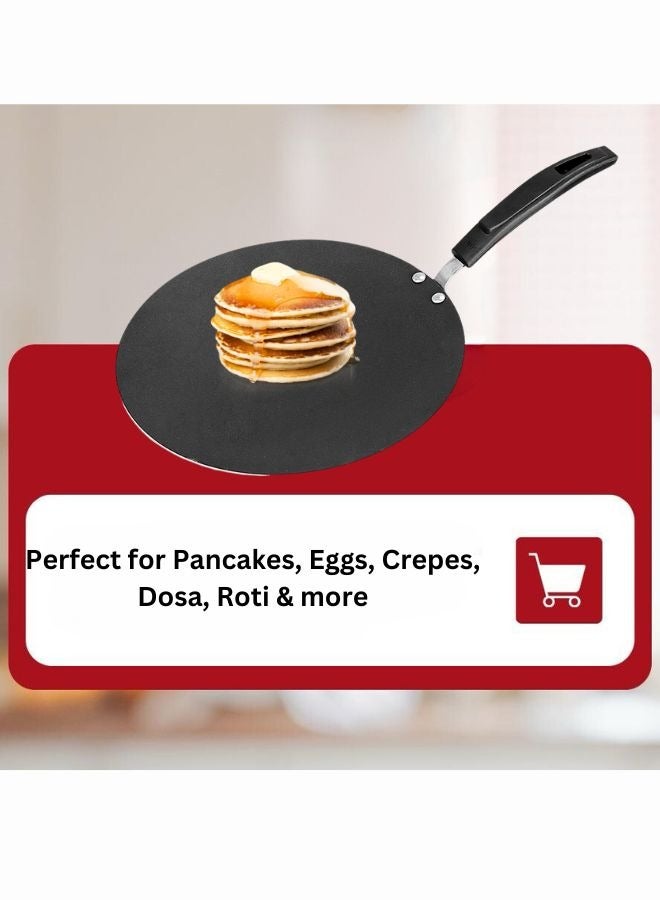 Sonex Non Stick Super Tawa, Bakelite Heat Resistant Handle, High Quality Aluminum, Premium Non Stick Coating, Even Heating, Durable Construction, Easy to Clean, Black, 30.5Cm. - Image 4