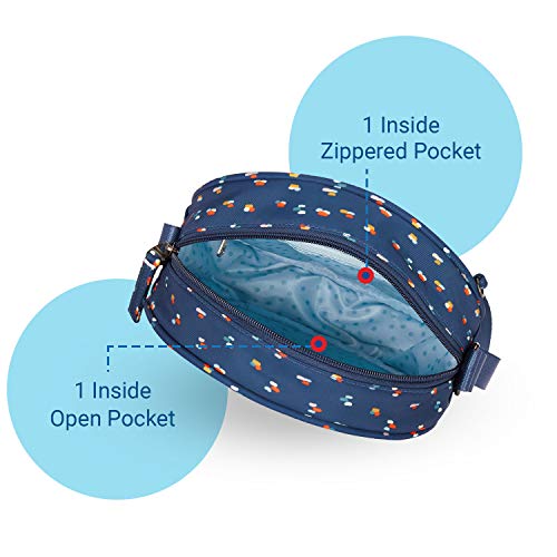 Genie Spritz Navy Blue 2 Ltrs Circle Sling Bag For Girls/Women - Image 4
