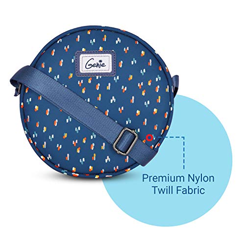 Genie Spritz Navy Blue 2 Ltrs Circle Sling Bag For Girls/Women - Image 5