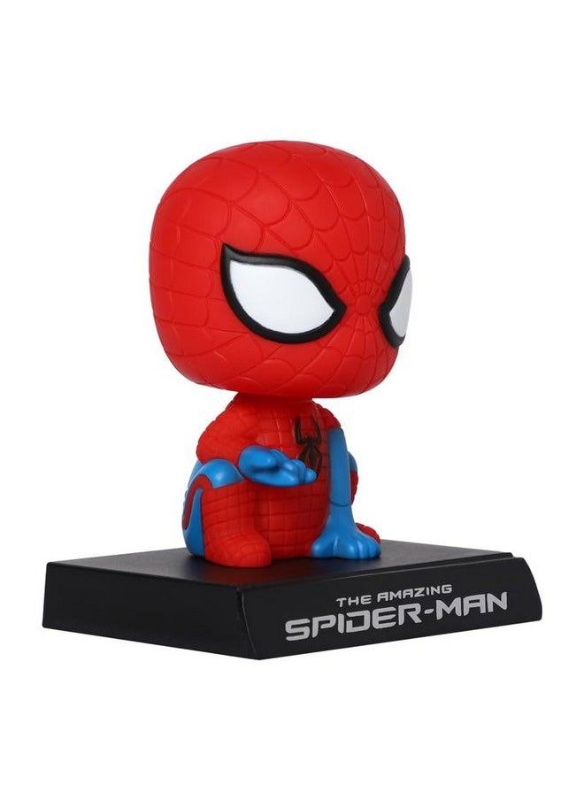 TechPro Techpro Super Hero Action Figure Limited Edition Bobblehead with Mobile Holder for Car Dashboard, Office Desk & Study Table- (Spider Man)  - Image 2