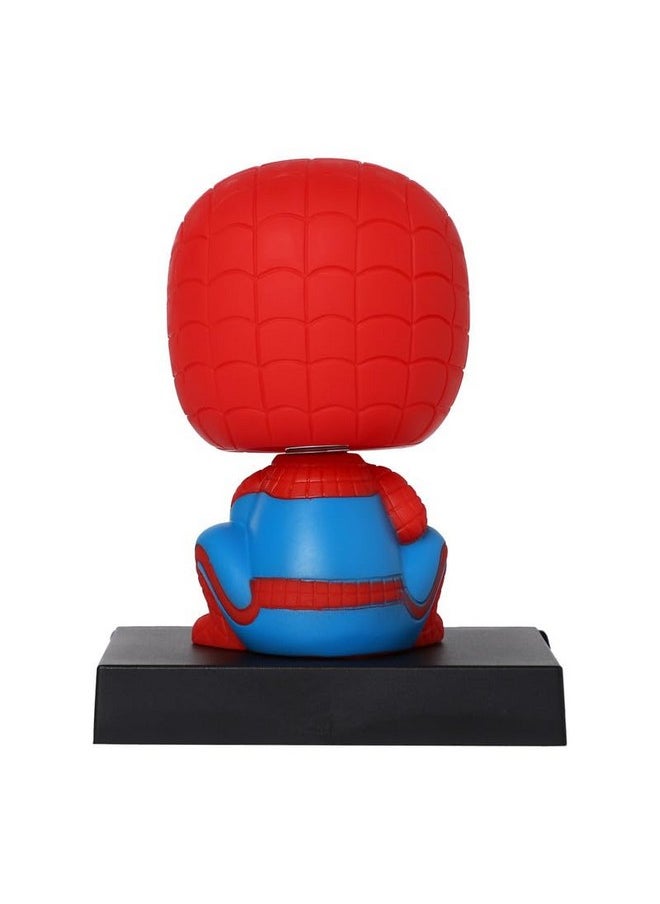 TechPro Techpro Super Hero Action Figure Limited Edition Bobblehead with Mobile Holder for Car Dashboard, Office Desk & Study Table- (Spider Man)  - Image 4