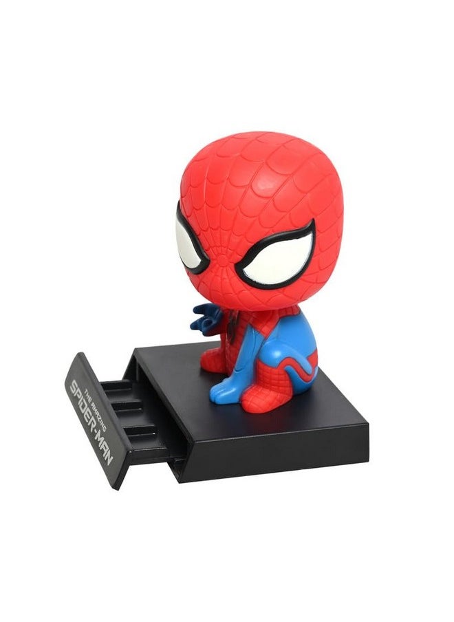 TechPro Techpro Super Hero Action Figure Limited Edition Bobblehead with Mobile Holder for Car Dashboard, Office Desk & Study Table- (Spider Man)  - Image 5
