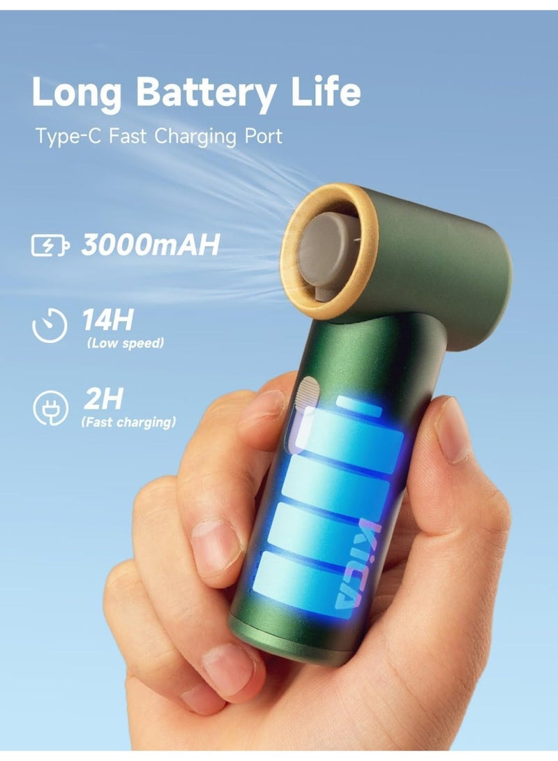 KiCA Jet Fan Mini Portable Turbo Fan 3000mAh Green - Image 2