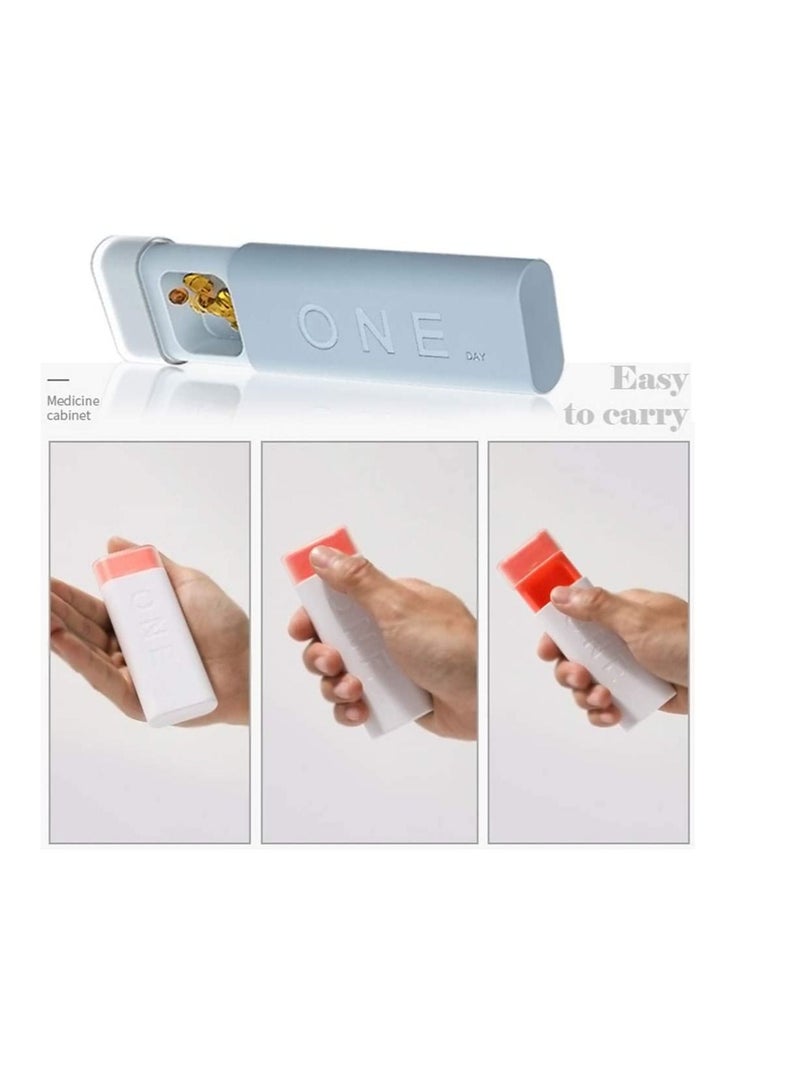 NIBEMINENT 3 Packs Travel Pill Organizer a Day Box for Pills Matte Surface Sealed and Waterproof - Image 5