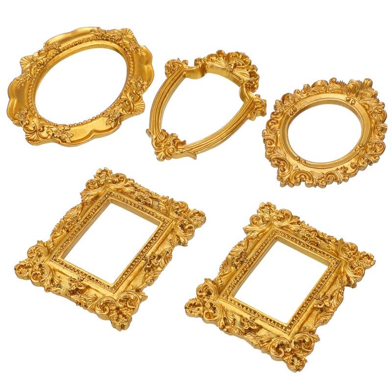 Vintage Wooden Photo Frame Set Of 5 For Home Decor Shop Display And Photography Props - Image 2