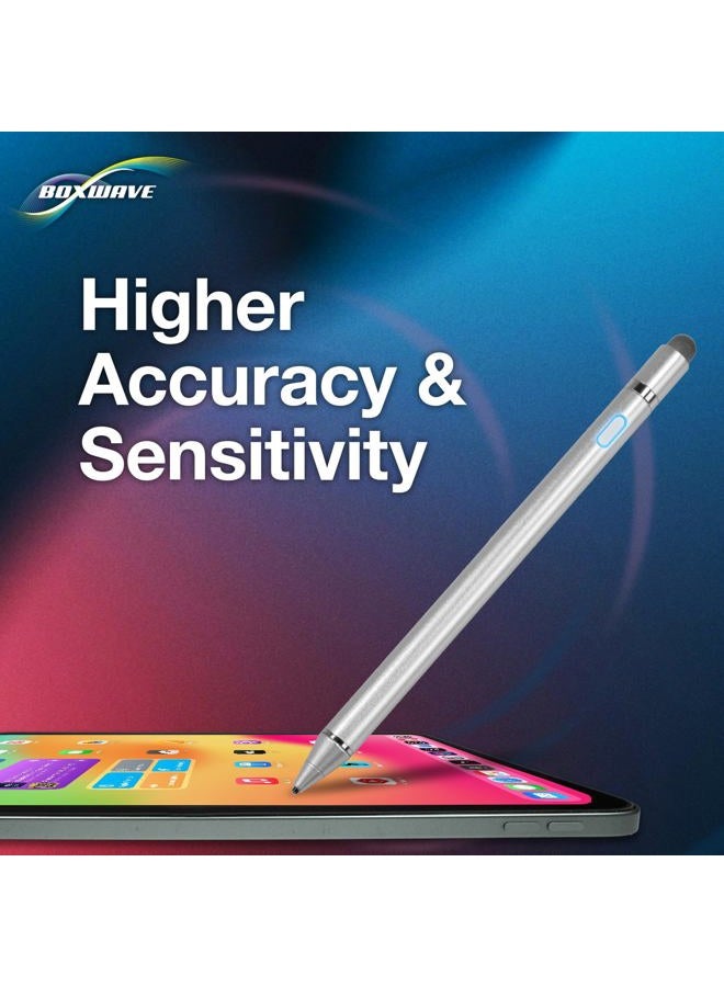 BoxWave Stylus Pen Compatible with Mobiscribe Origin E-Ink Notebook (6.8 in) - AccuPoint Active Stylus, Electronic Stylus with Ultra Fine Tip - Metallic Silver - Image 3