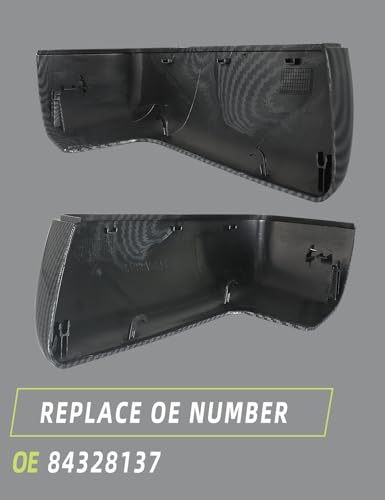 HONFQP Rearview Mirror Cover Carbon Fiber Compatible with Chevy Silverado 1500 2500 3500 2019-2024/ GMC Sierra 1500 2500 3500 2019-2024 Accessories Parts Replaces Left Right 1 Pair - Image 5