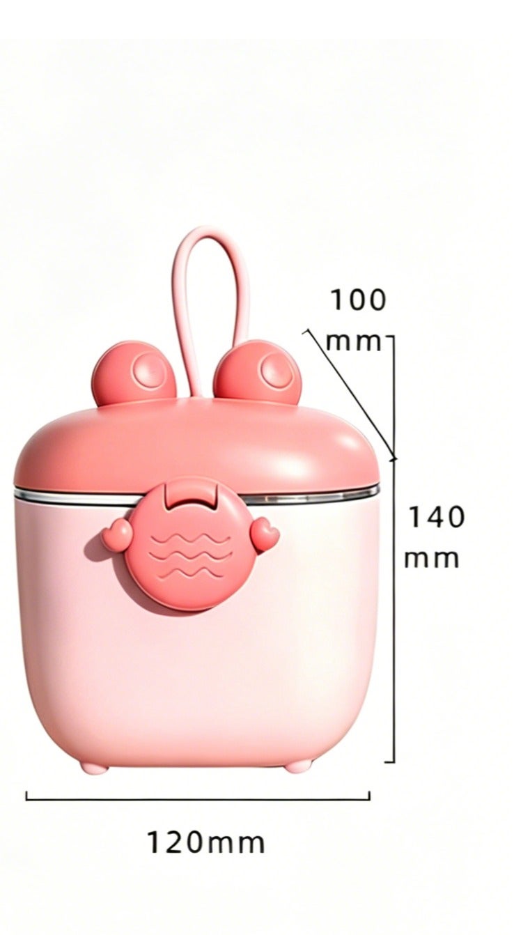 Baby Milk Powder Container with Spoon and Leveler, Pink，500ml - Image 1
