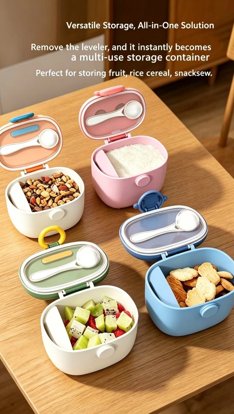 Baby Milk Powder Container with Spoon and Leveler, Pink，500ml - Image 2