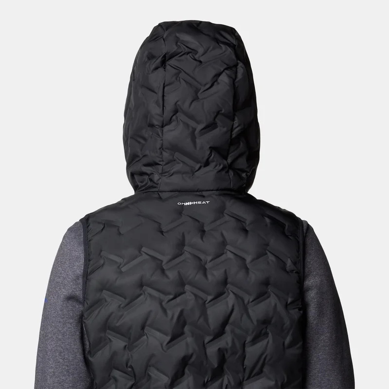Columbia Black Women's Delta Ridge II Down Hooded Hiking Vest for Women | Best Price UAE