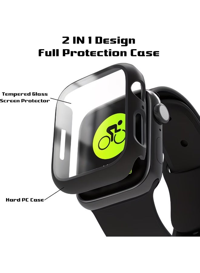 ROFE Apple Watch Series 11 10 42mm case with Tempered Film Screen Protector, Full Protective Hard PC Bumper Touch Sensitive HD Screen Cover(42mm,Clear) - Image 2
