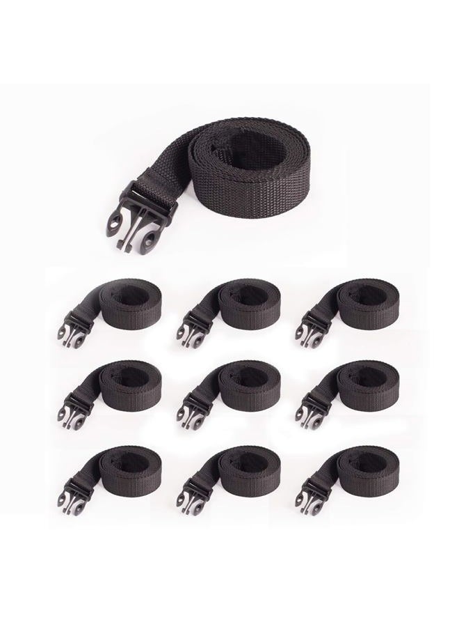GOODSMANN Boat Cover Tie Down Kit, Durable Tie Down Straps, Tie Down and Trailering Straps 172cm Webbing Strap with a Male Buckle for 300D or 600D Boat Cover, 10 pcs 9921-0221-10 - Image 1