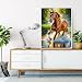 mrpwnle Horse Diamond Painting Kits for Adults Horse Diamond Art Kits for Adults Beginners 5D Round Full Drill Crafts Gem Art Painting Kits for Home Decor Gifts12x16 inch - Image 3