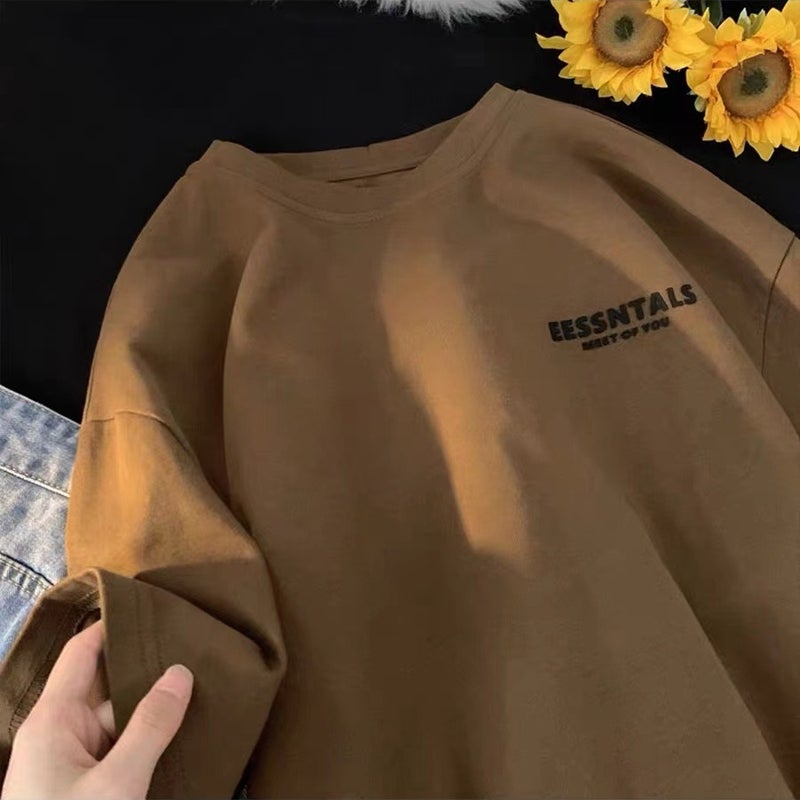 New American Style Retro Printed Heavy Cotton T-Shirt Summer Loose Trendy Short-Sleeved Men'S Oversize Couple Five - Image 1