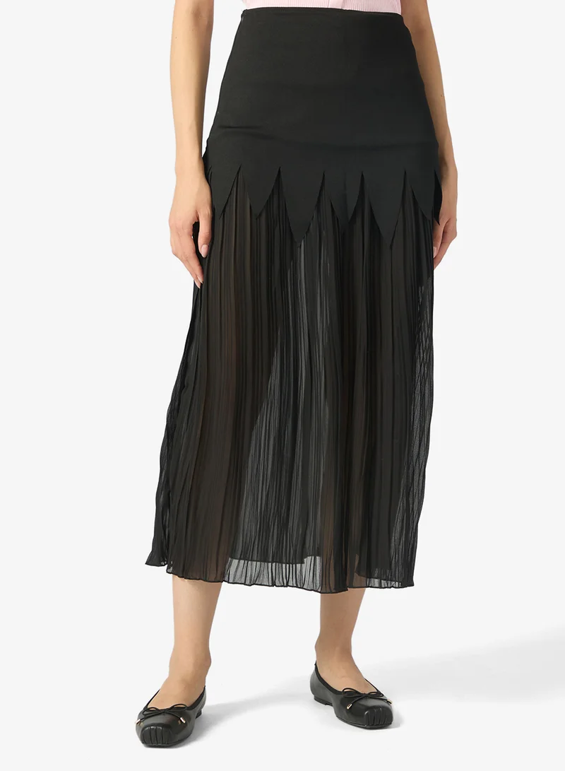 ELLA Skirt With Sheer Hem