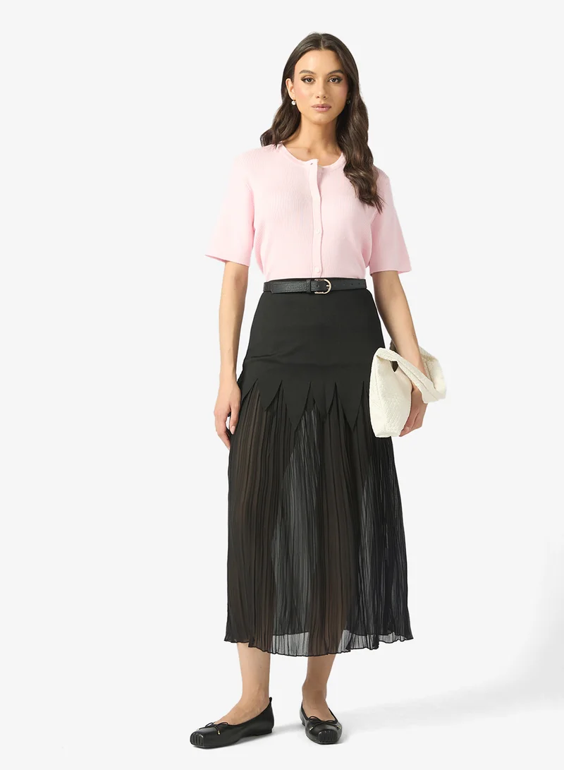 ELLA Skirt With Sheer Hem