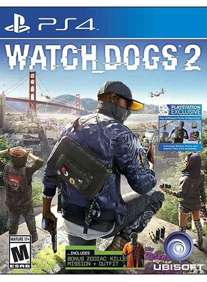 أوبيسوفت لعبة الفيديو "Watch Dogs 2" - متوافقة مع نظام NTSC - المنطقة 1 - مغامرة - playstation_4_ps4 - Image 1