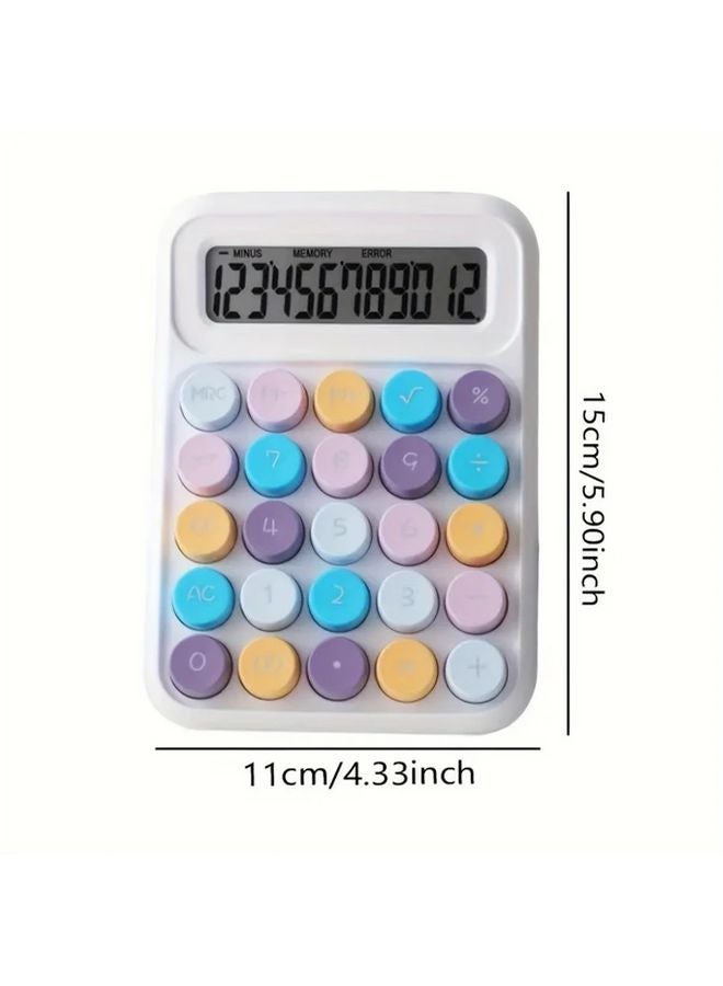 Candy Blue And Candy Purple 12 Digit LED Desktop Calculator With Sensitive Clicking Sound - Image 3