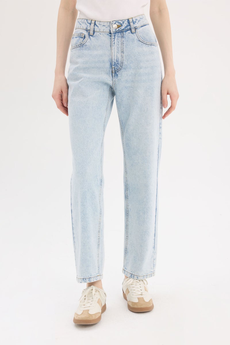 DeFacto Woman Straight Fit Jean Trousers - Image 1