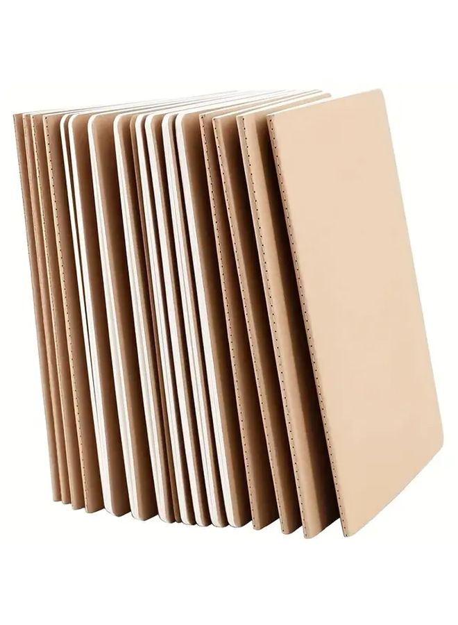 A5 Kraft Paper Notebook 3 Pack Lined Travel Journal 72 Pages Thick Paper - Image 1